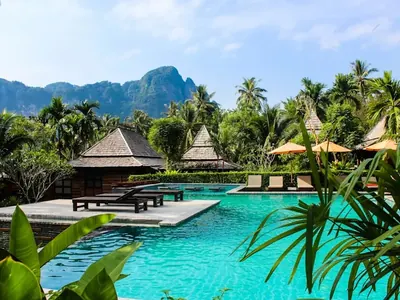 Tropical resort illustrating local payments in emerging travel markets